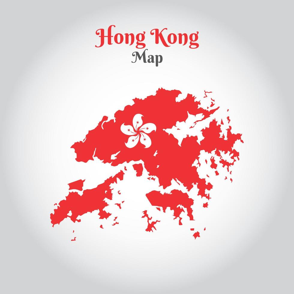 mappa vettoriale dell'illustrazione di hong kong