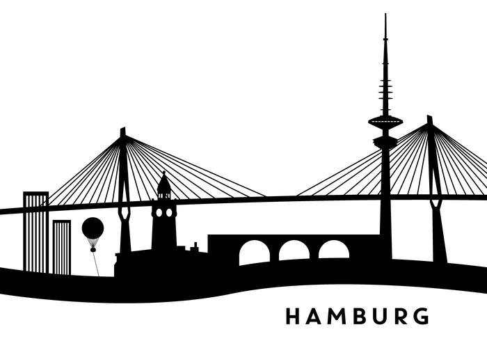 Edifici di Amburgo vettore