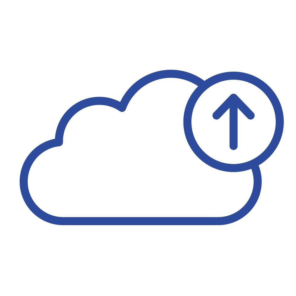 icona del vettore di caricamento cloud che può essere facilmente modificata o modificata