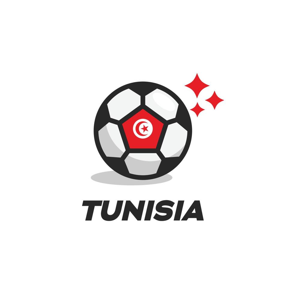 bandiera della palla della tunisia vettore