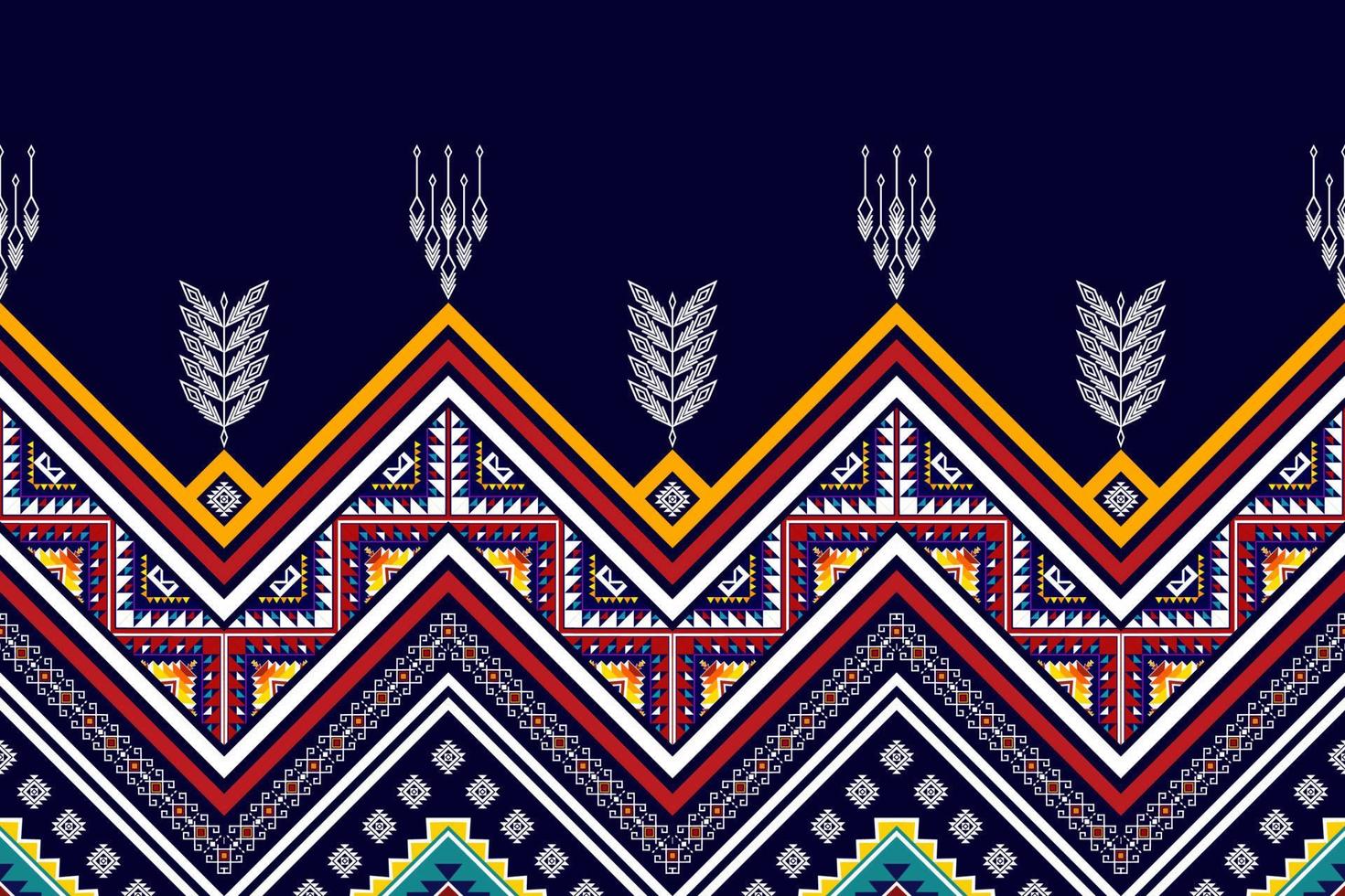 disegno etnico senza cuciture ikat. tappeto in tessuto azteco ornamenti mandala decorazioni tessili carta da parati. tribale boho nativo etnico turchia ricamo tradizionale sfondo vettoriale