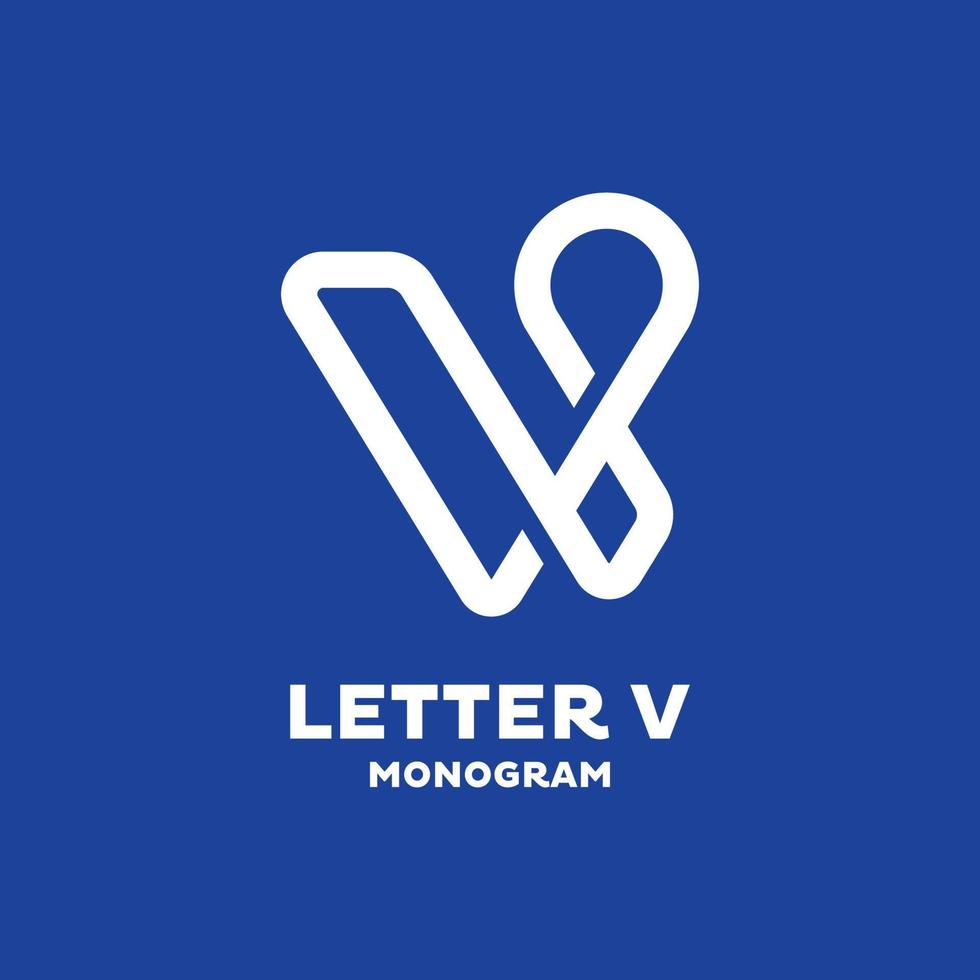 lettera v logo vettore