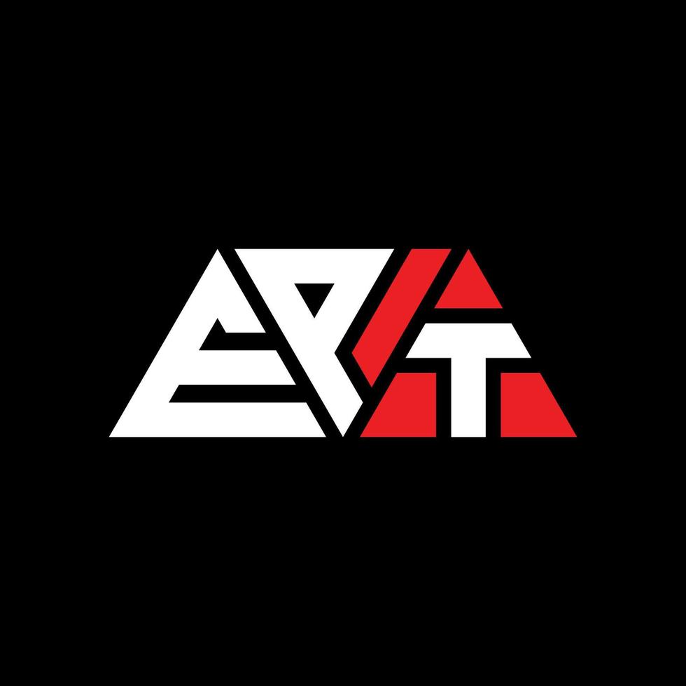 ept triangolo lettera logo design con forma triangolare. monogramma ept triangolo logo design. modello di logo vettoriale triangolo ept con colore rosso. ept logo triangolare logo semplice, elegante e lussuoso. ept