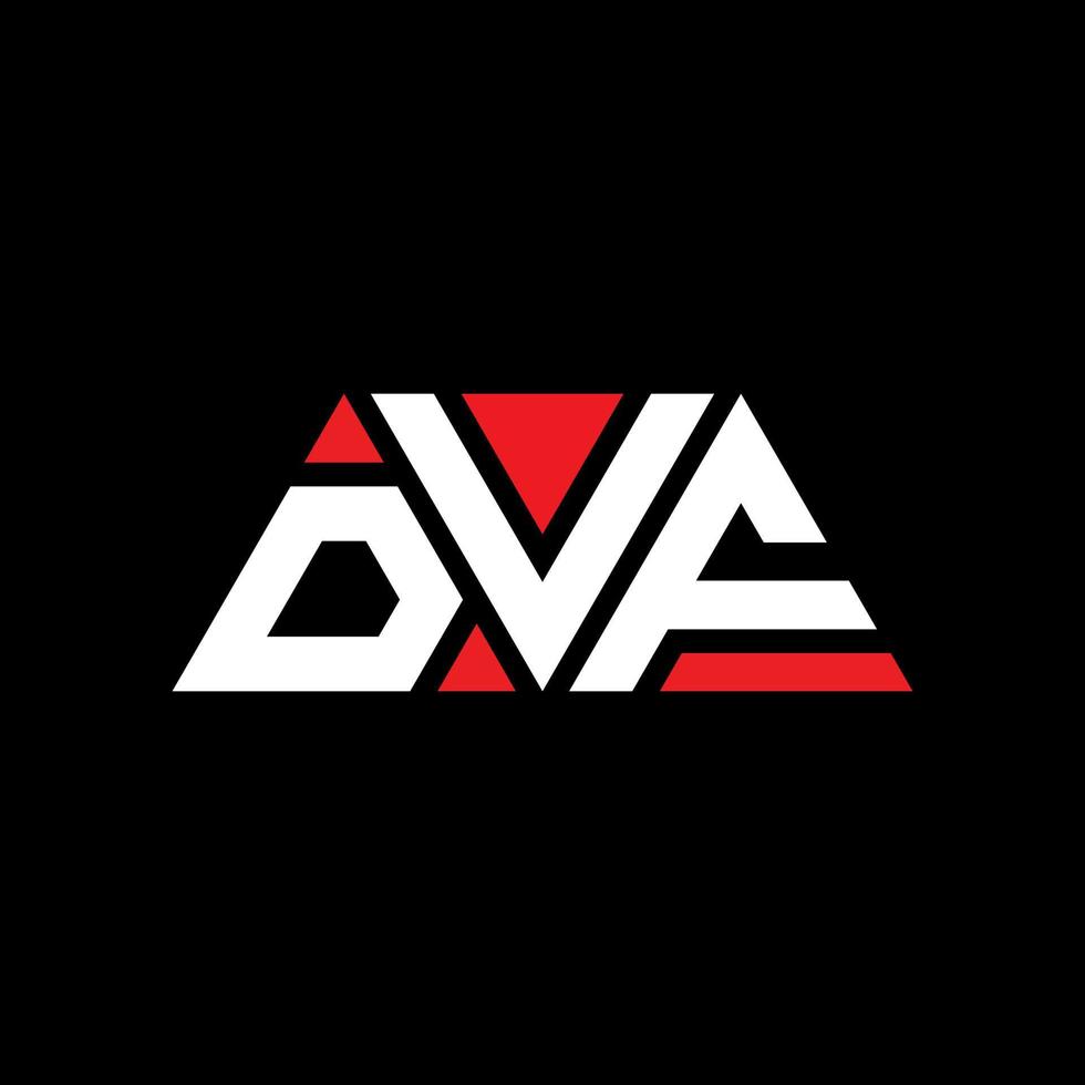 design del logo della lettera del triangolo dvf con forma triangolare. dvf triangolo logo design monogramma. modello di logo vettoriale triangolo dvf con colore rosso. logo triangolare dvf logo semplice, elegante e lussuoso. dvf