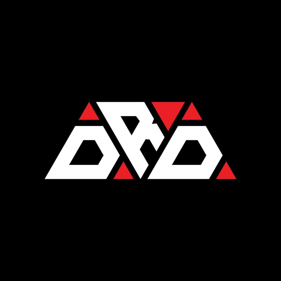 design del logo della lettera del triangolo drd con forma triangolare. monogramma di design del logo del triangolo drd. modello di logo vettoriale triangolo drd con colore rosso. drd logo triangolare logo semplice, elegante e lussuoso. drd