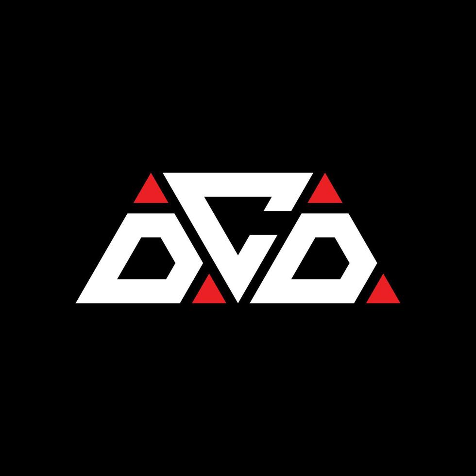 design del logo della lettera del triangolo dcd con forma triangolare. Monogramma di design del logo del triangolo dcd. modello di logo vettoriale triangolo dcd con colore rosso. logo triangolare dcd logo semplice, elegante e lussuoso. dc