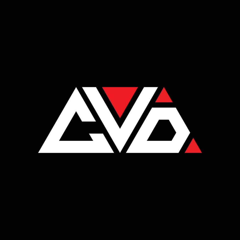 cvd triangolo lettera logo design con forma triangolare. monogramma cvd triangolo logo design. modello di logo vettoriale triangolo cvd con colore rosso. cvd logo triangolare logo semplice, elegante e lussuoso. cv