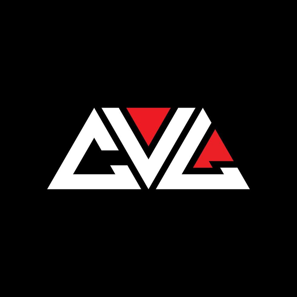cvl triangolo lettera logo design con forma triangolare. monogramma cvl triangolo logo design. modello di logo vettoriale triangolo cvl con colore rosso. cvl logo triangolare logo semplice, elegante e lussuoso. cv