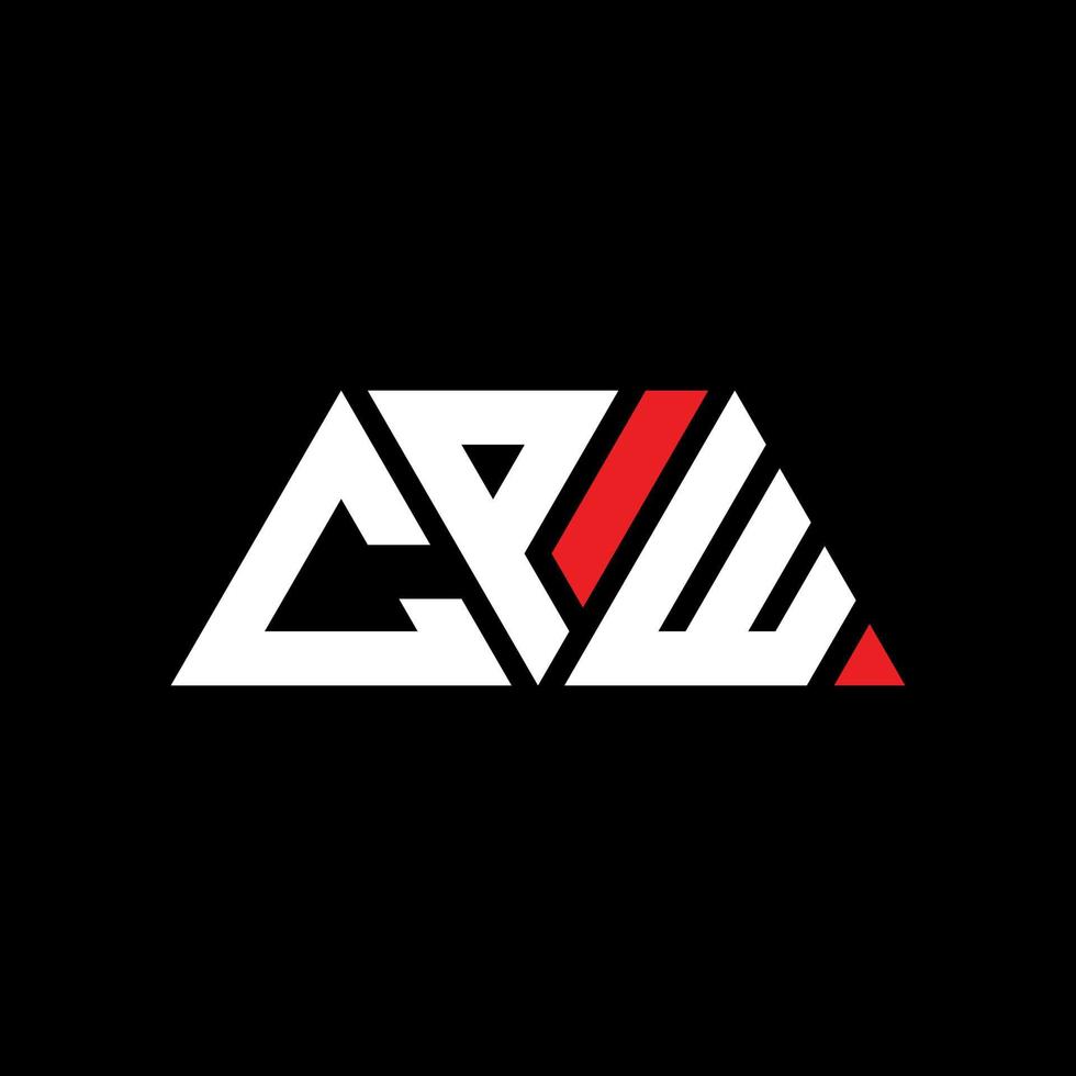 design del logo della lettera del triangolo cpw con forma triangolare. monogramma di design del logo del triangolo cpw. modello di logo vettoriale triangolo cpw con colore rosso. logo triangolare cpw logo semplice, elegante e lussuoso. cpw