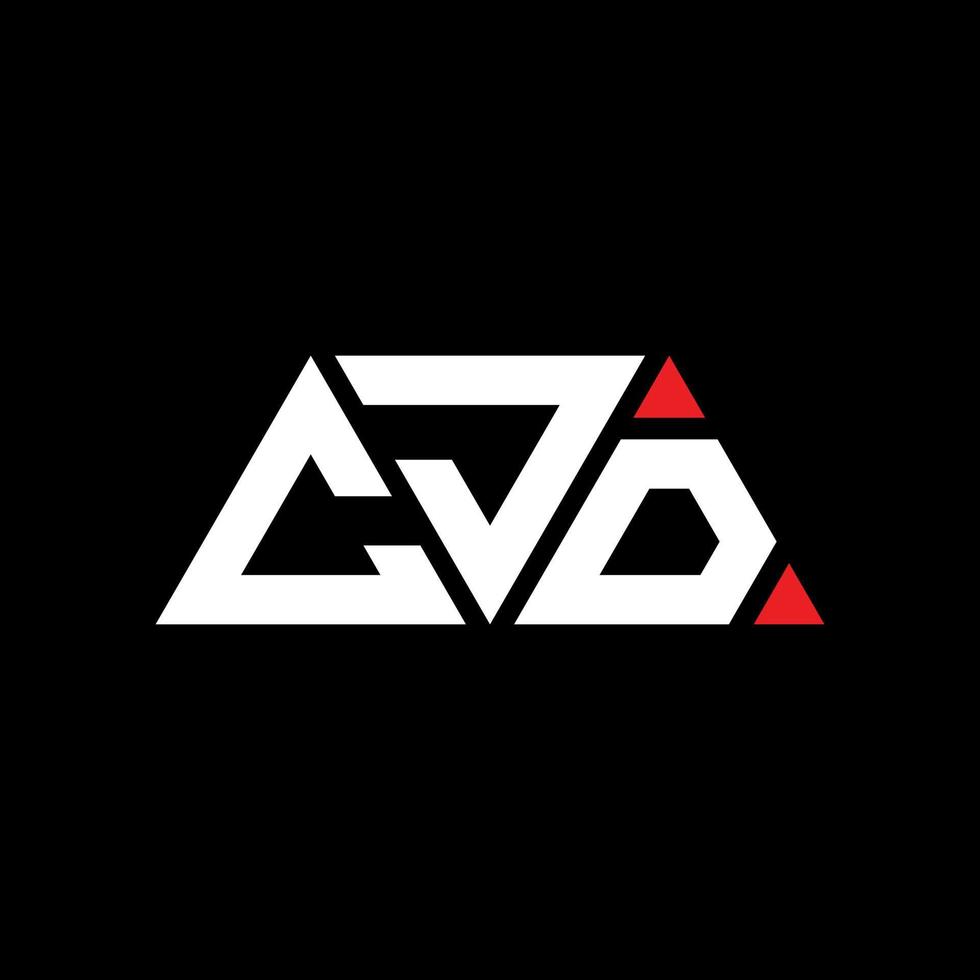 cjd triangolo lettera logo design con forma triangolare. cjd triangolo logo design monogramma. modello di logo vettoriale triangolo cjd con colore rosso. cjd logo triangolare logo semplice, elegante e lussuoso. cjd