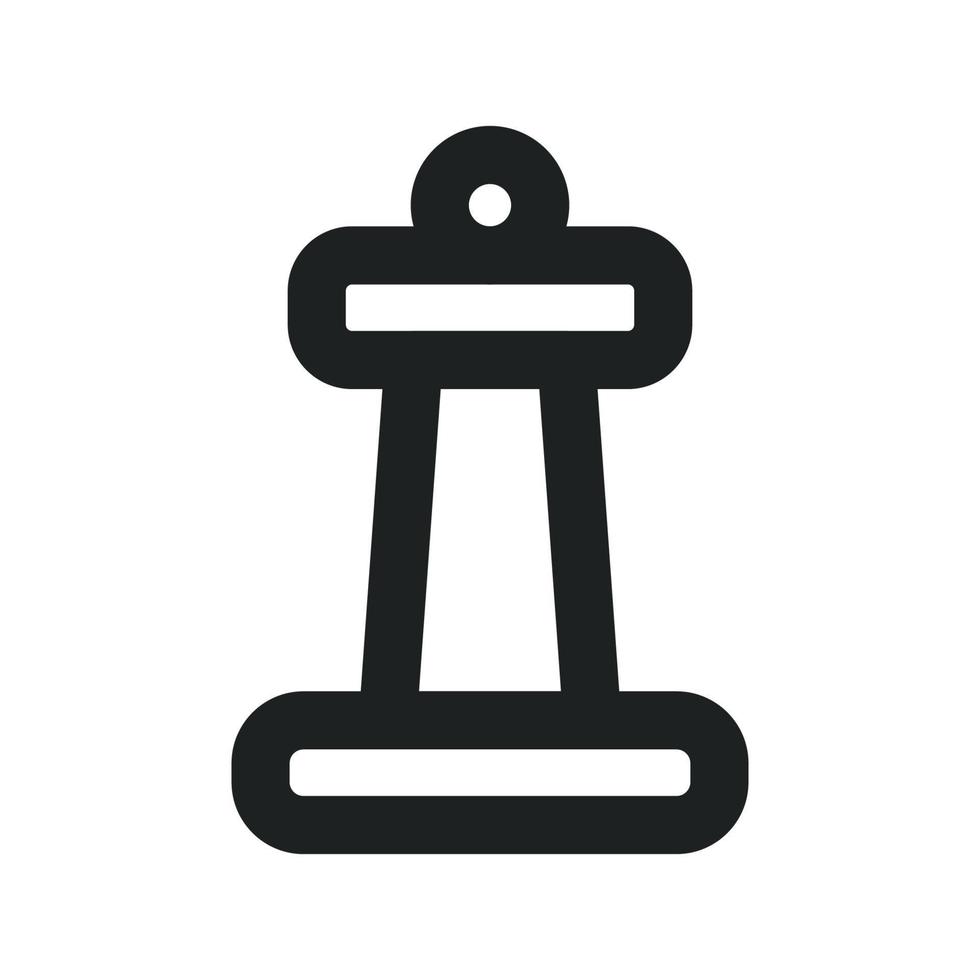 icona di scacchi con stile contorno vettore