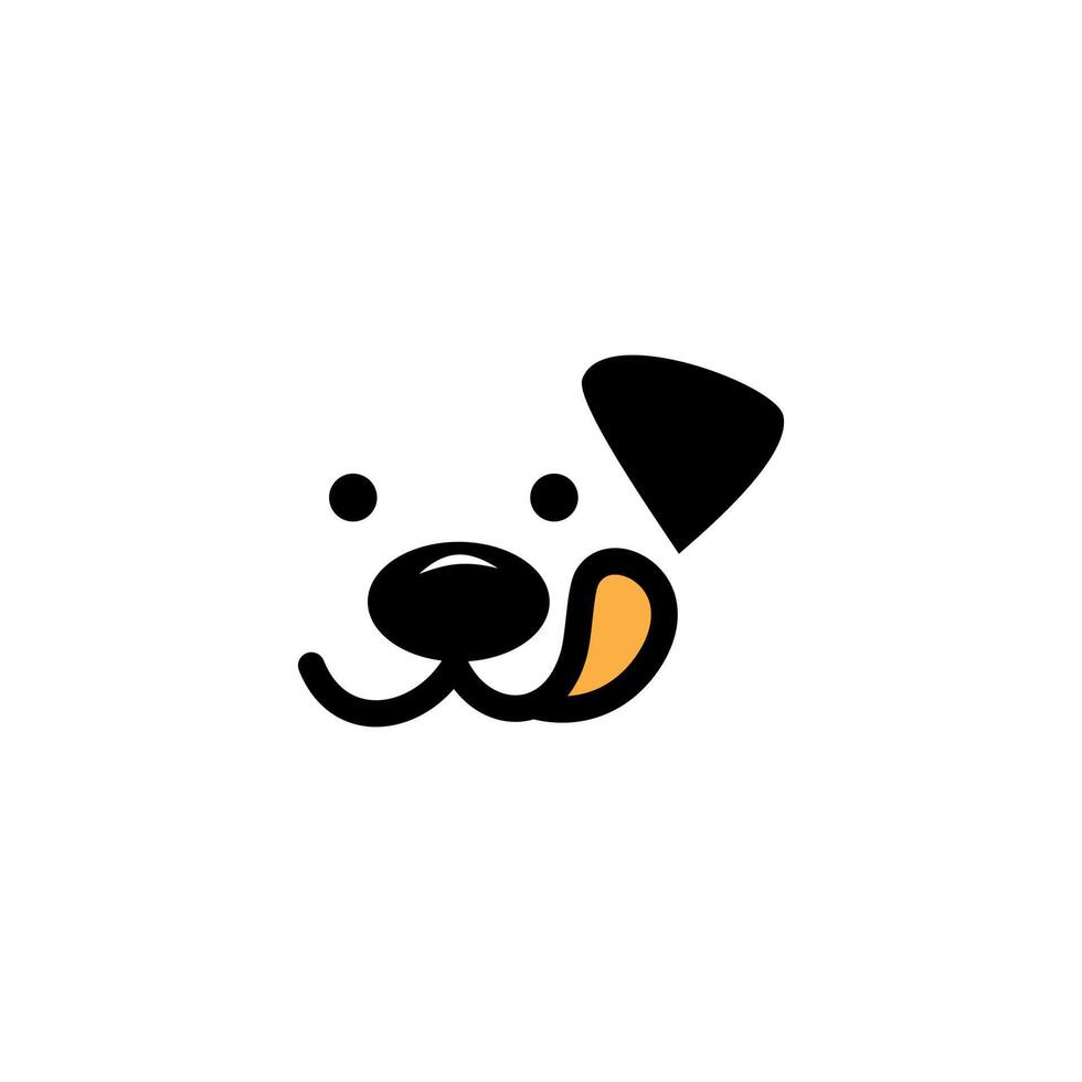 cane che gioca con la lingua. un'illustrazione di un simpatico cane che gioca con la lingua, adatto per le aziende di animali domestici vettore