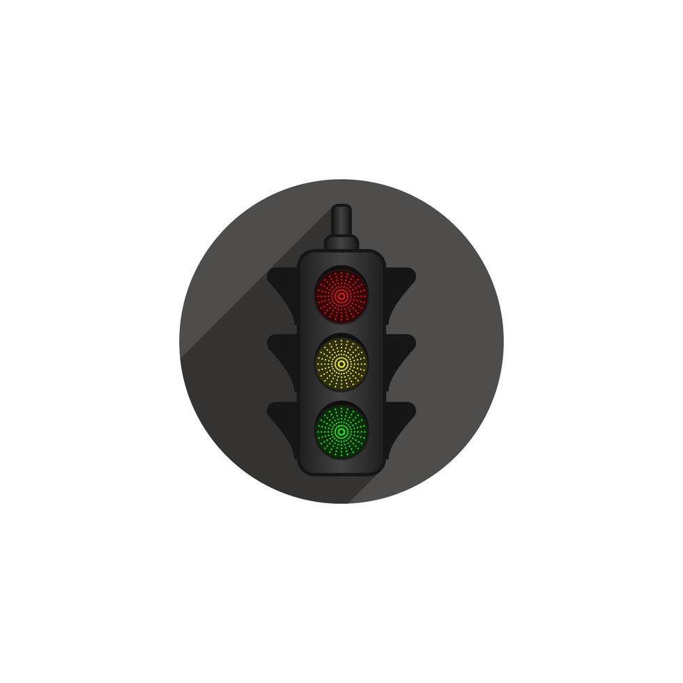 disegno dell'icona del semaforo a led vettore