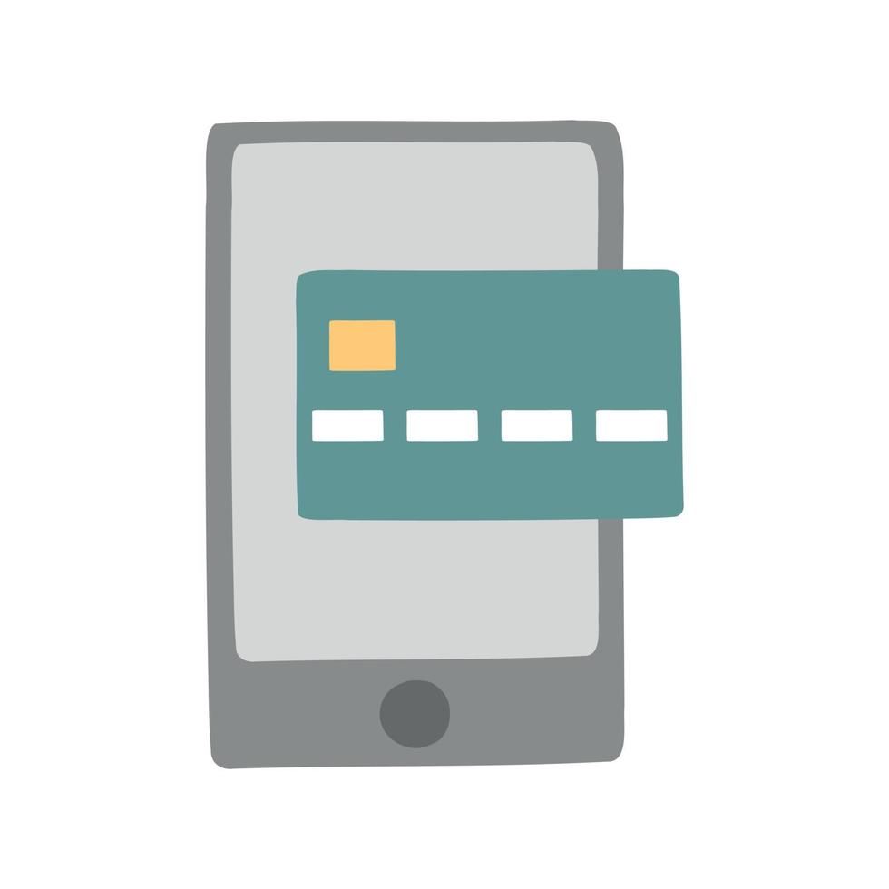 icona dello smartphone e-commerce in stile cartone animato. vettore