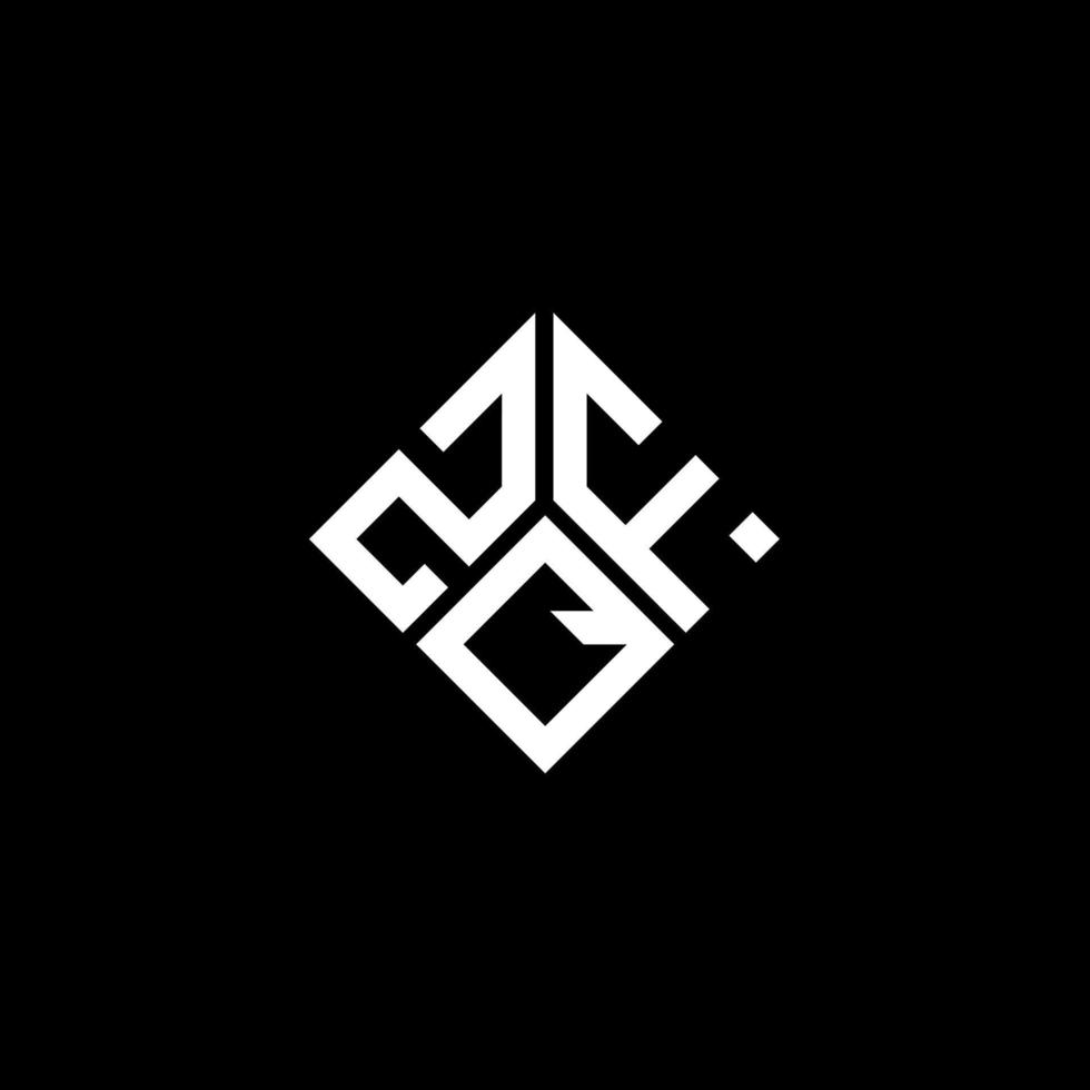 zqf lettera logo design su sfondo nero. zqf creative iniziali lettera logo concept. disegno della lettera zqf. vettore