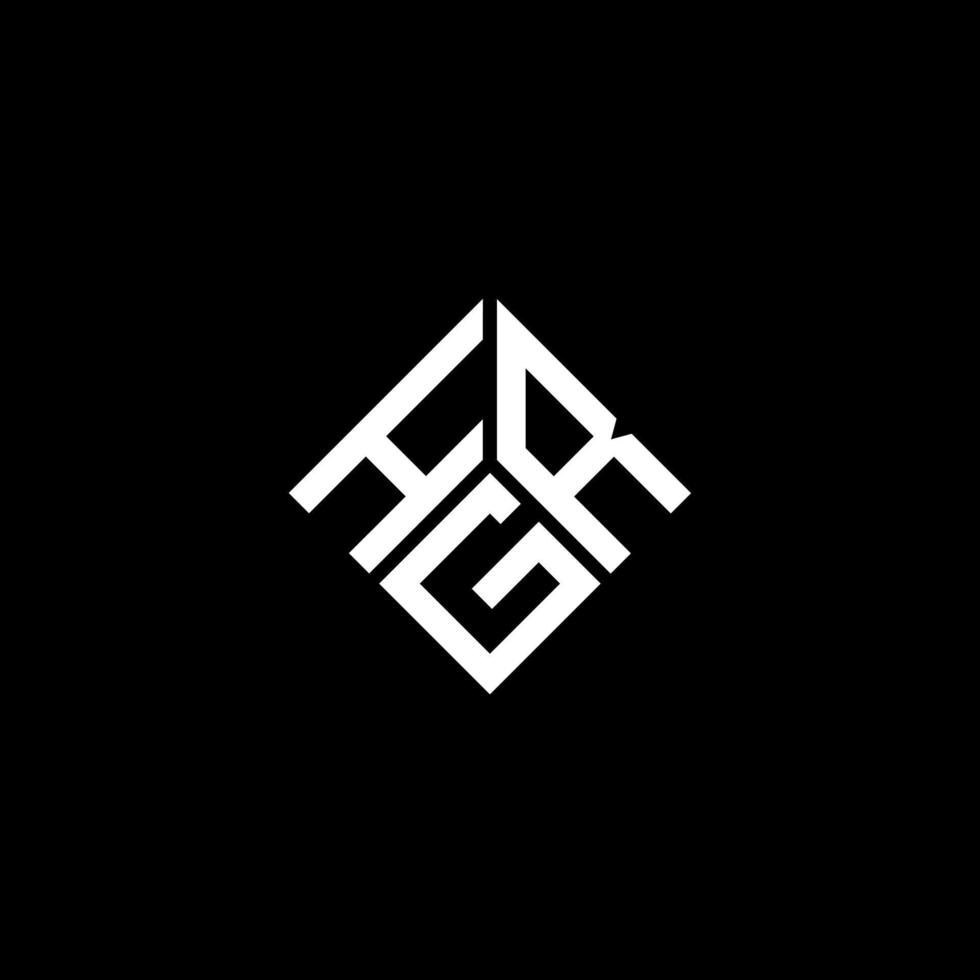 hgr lettera logo design su sfondo nero. hgr creative iniziali lettera logo concept. disegno della lettera hgr. vettore