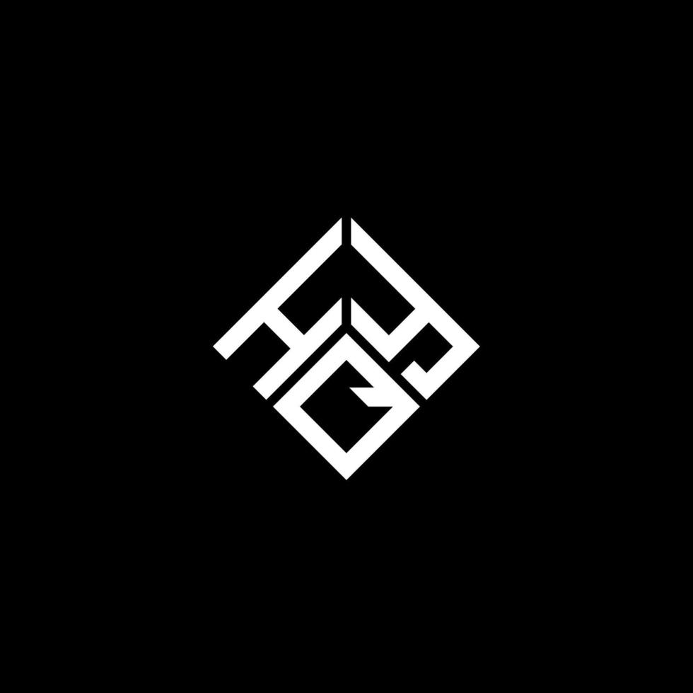 hqy lettera logo design su sfondo nero. hqy creative iniziali lettera logo concept. hqy disegno della lettera. vettore