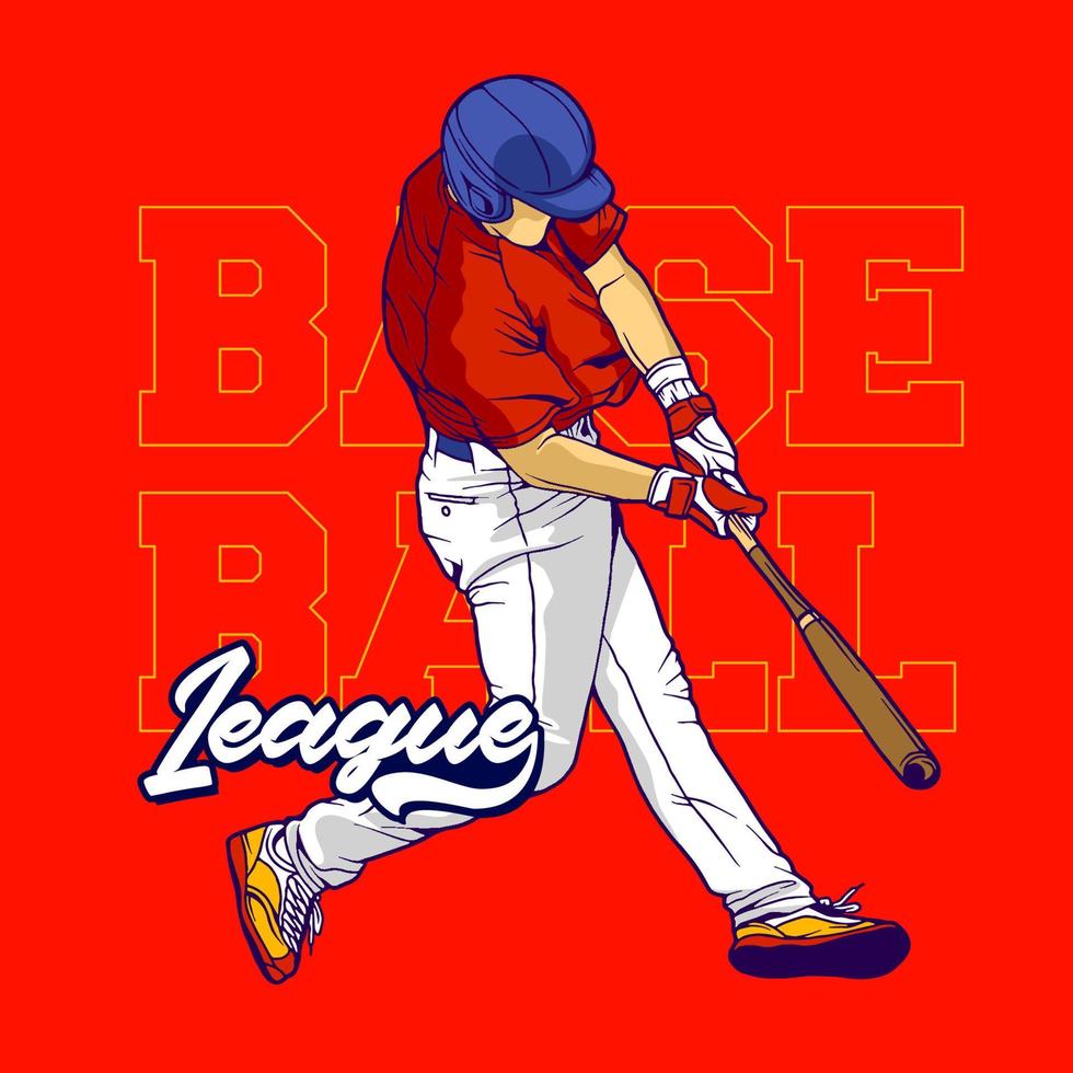 vettore di illustrazione di baseball line art