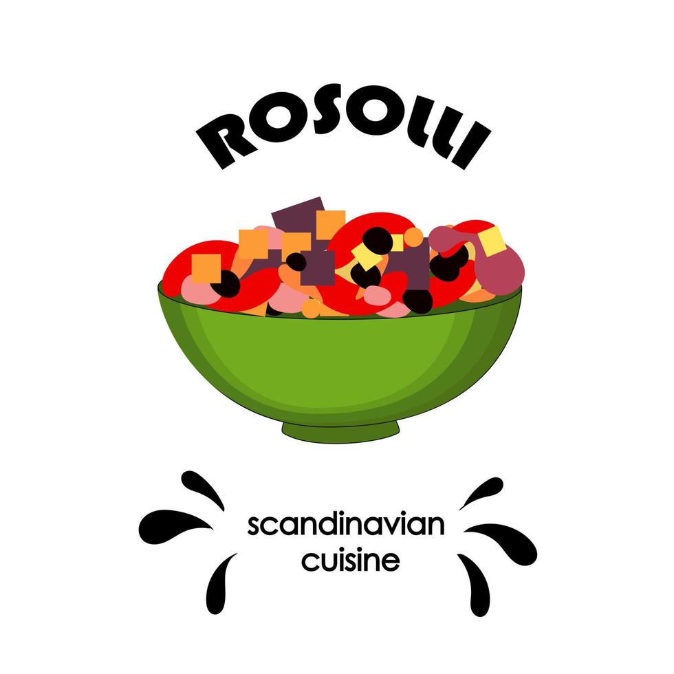 traduzione svedese della cucina scandinava vettore