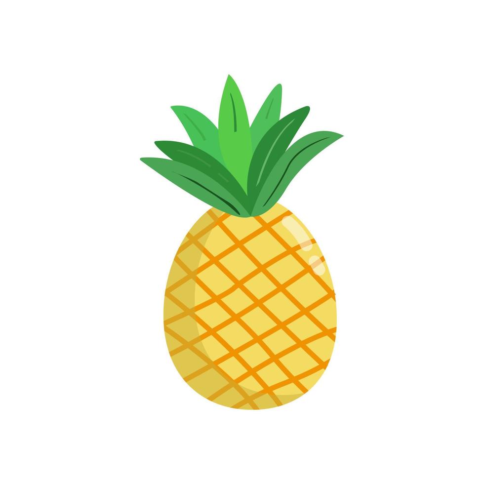 illustrazione di ananas isolato su sfondo bianco. vettore