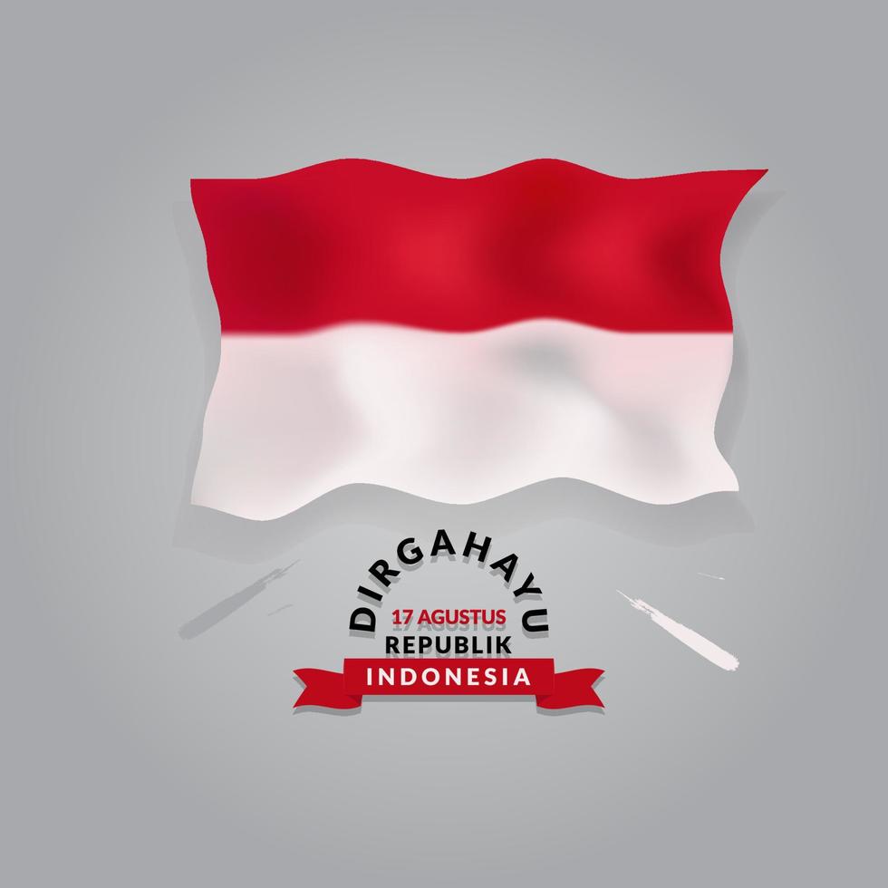 vettore di progettazione del fondo del giorno dell'indipendenza indonesiana