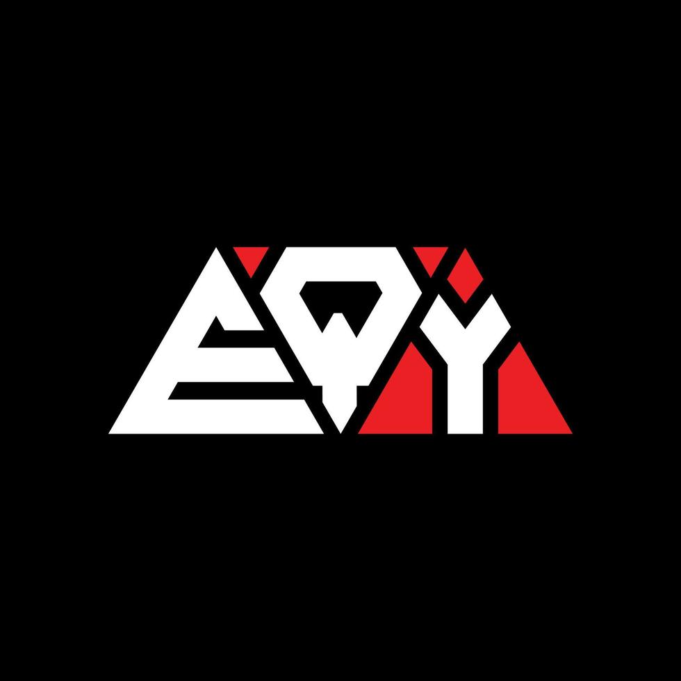design del logo della lettera triangolo eqy con forma triangolare. eqy triangolo logo design monogramma. modello di logo vettoriale triangolo eqy con colore rosso. eqy logo triangolare logo semplice, elegante e lussuoso. eq