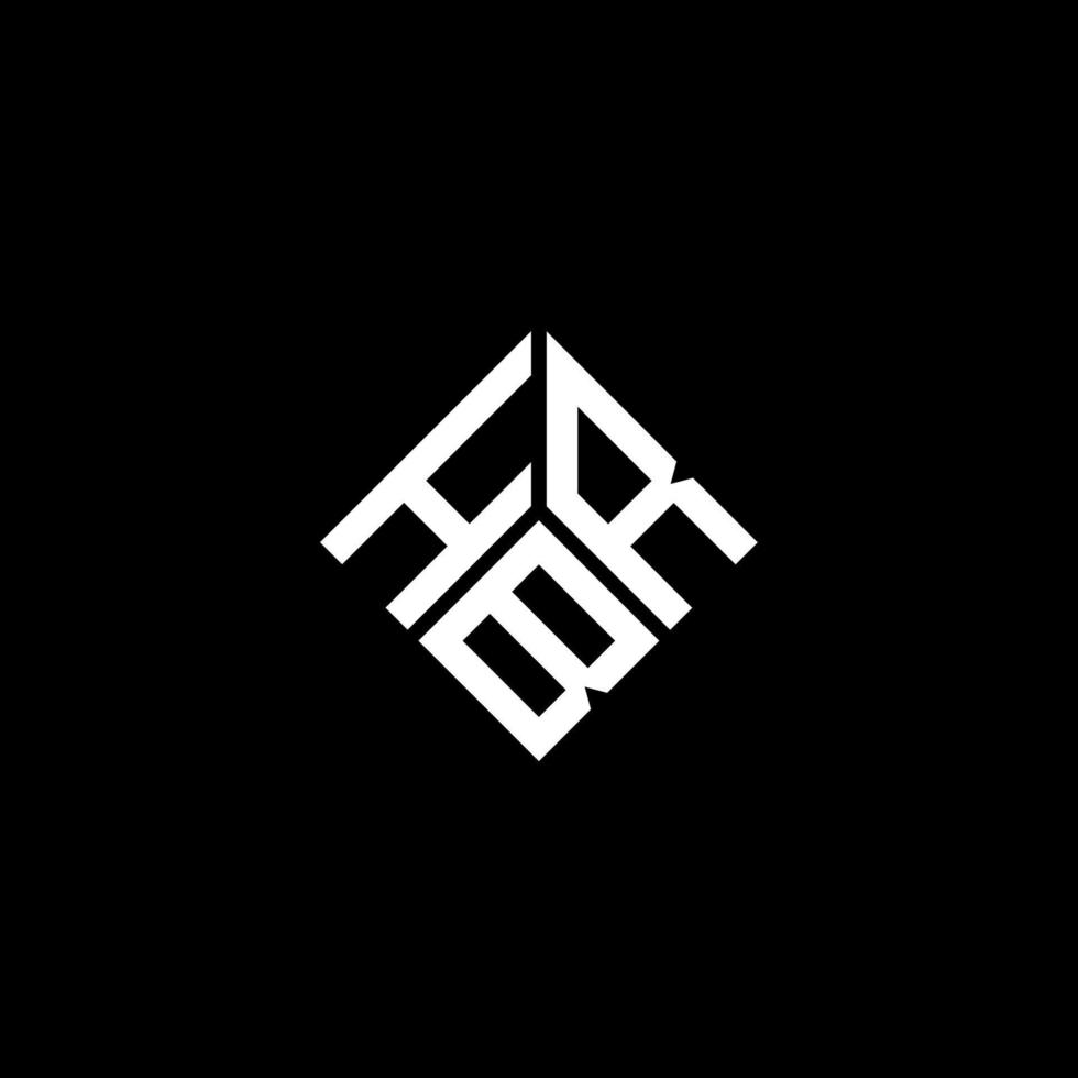 design del logo della lettera hbr su sfondo nero. hbr creative iniziali lettera logo concept. disegno della lettera hbr. vettore