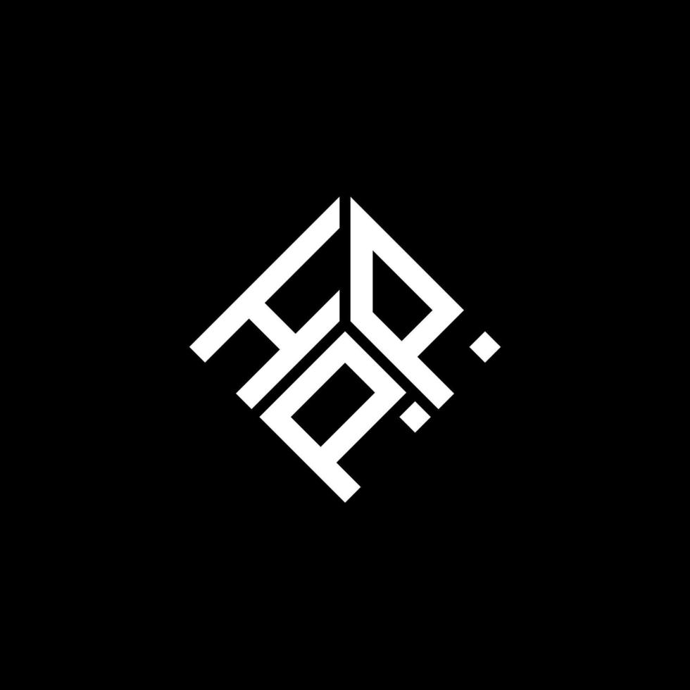 design del logo della lettera hpp su sfondo nero. hpp creative iniziali lettera logo concept. disegno della lettera hpp. vettore