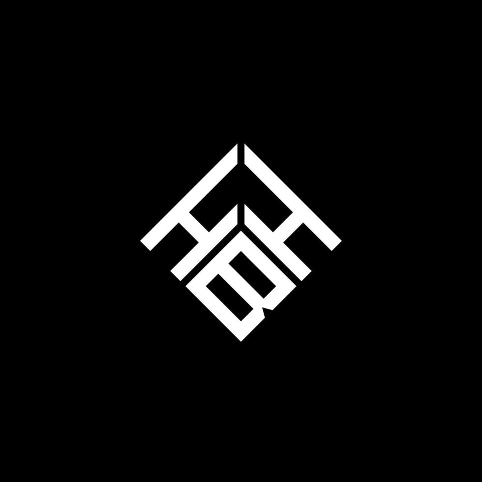 hbh lettera logo design su sfondo nero. hbh creative iniziali lettera logo concept. hbh disegno della lettera. vettore