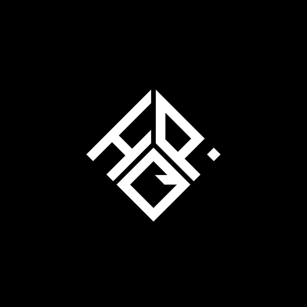 design del logo della lettera hqp su sfondo nero. hqp creative iniziali lettera logo concept. disegno della lettera hqp. vettore