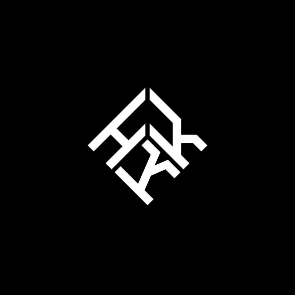 hk lettera logo design su sfondo nero. hk creative iniziali lettera logo concept. design della lettera hk. vettore