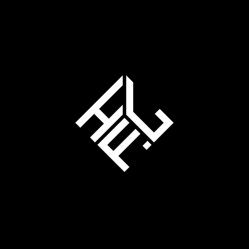 design del logo della lettera hfl su sfondo nero. hfl creative iniziali lettera logo concept. disegno della lettera hfl. vettore
