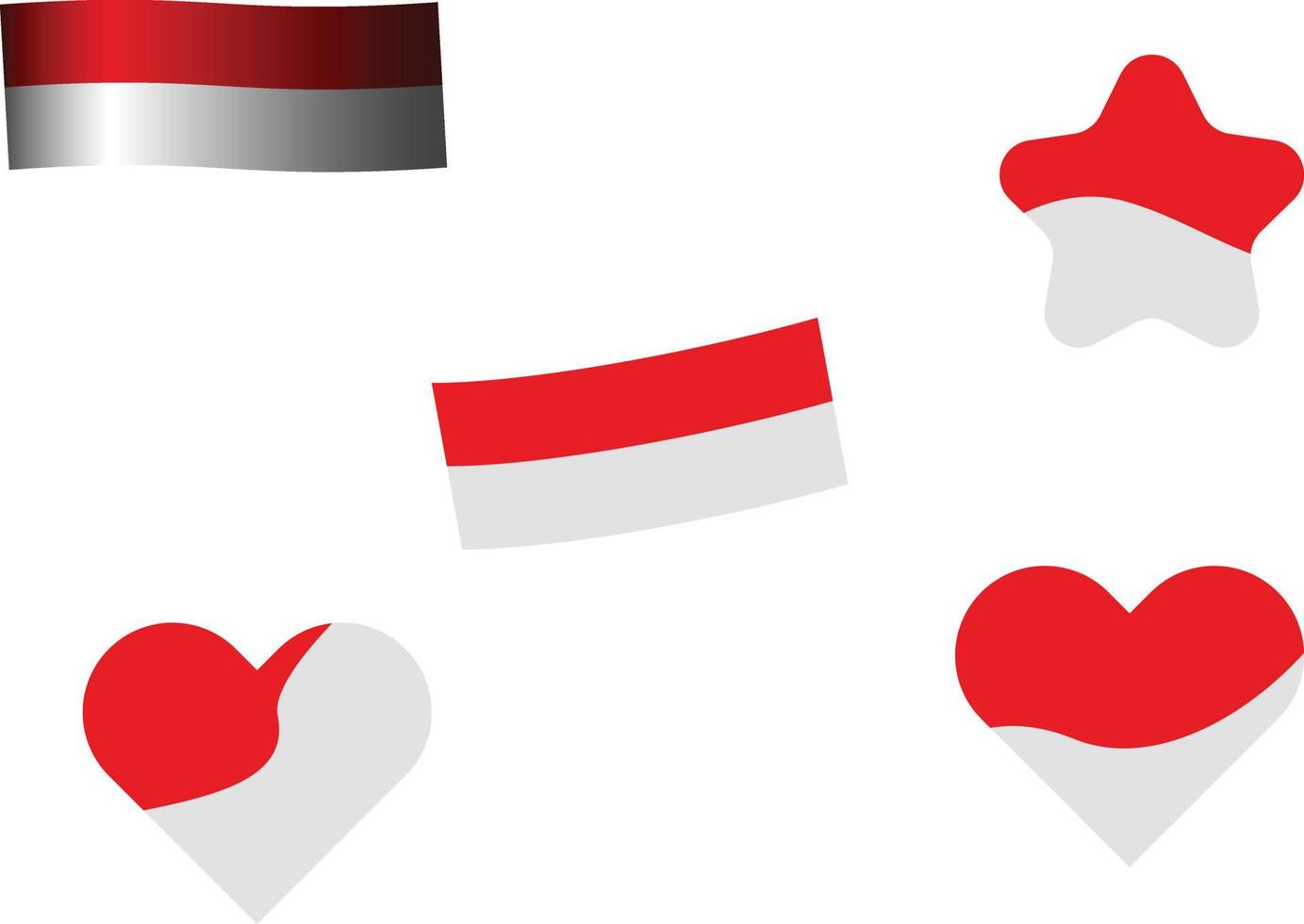 bandiera indonesiana bendera banner vettore nastro kemerdekaan