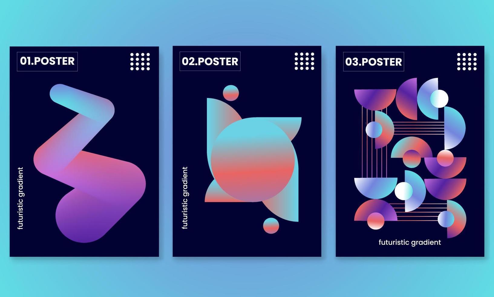 set di illustrazioni sfumate vettoriali, astratte, alla moda e futuristiche. sfondo per la copertina di una rivista sui sogni, design futuro, poster di musica elettronica fantasiosa e pazza. volantino per feste in club moderno. vettore