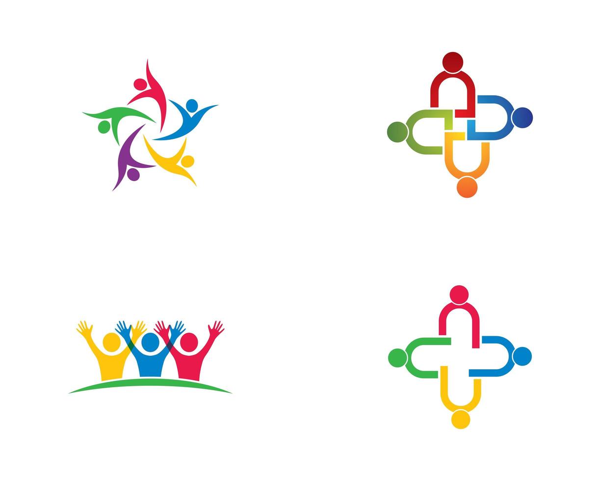 collezione logo comunità vettore