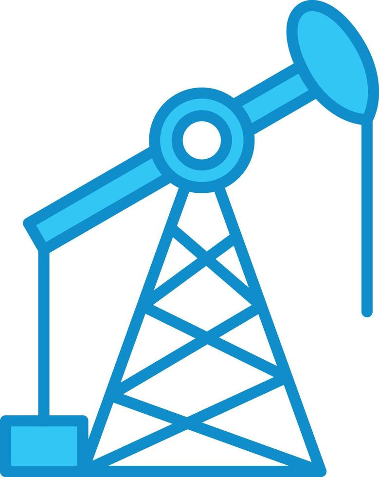 linea dell'industria petrolifera riempita di blu vettore