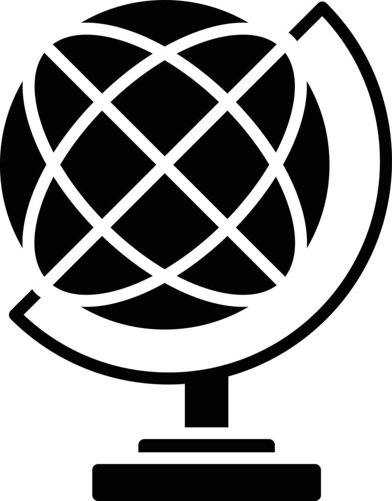 icona del glifo del globo vettore