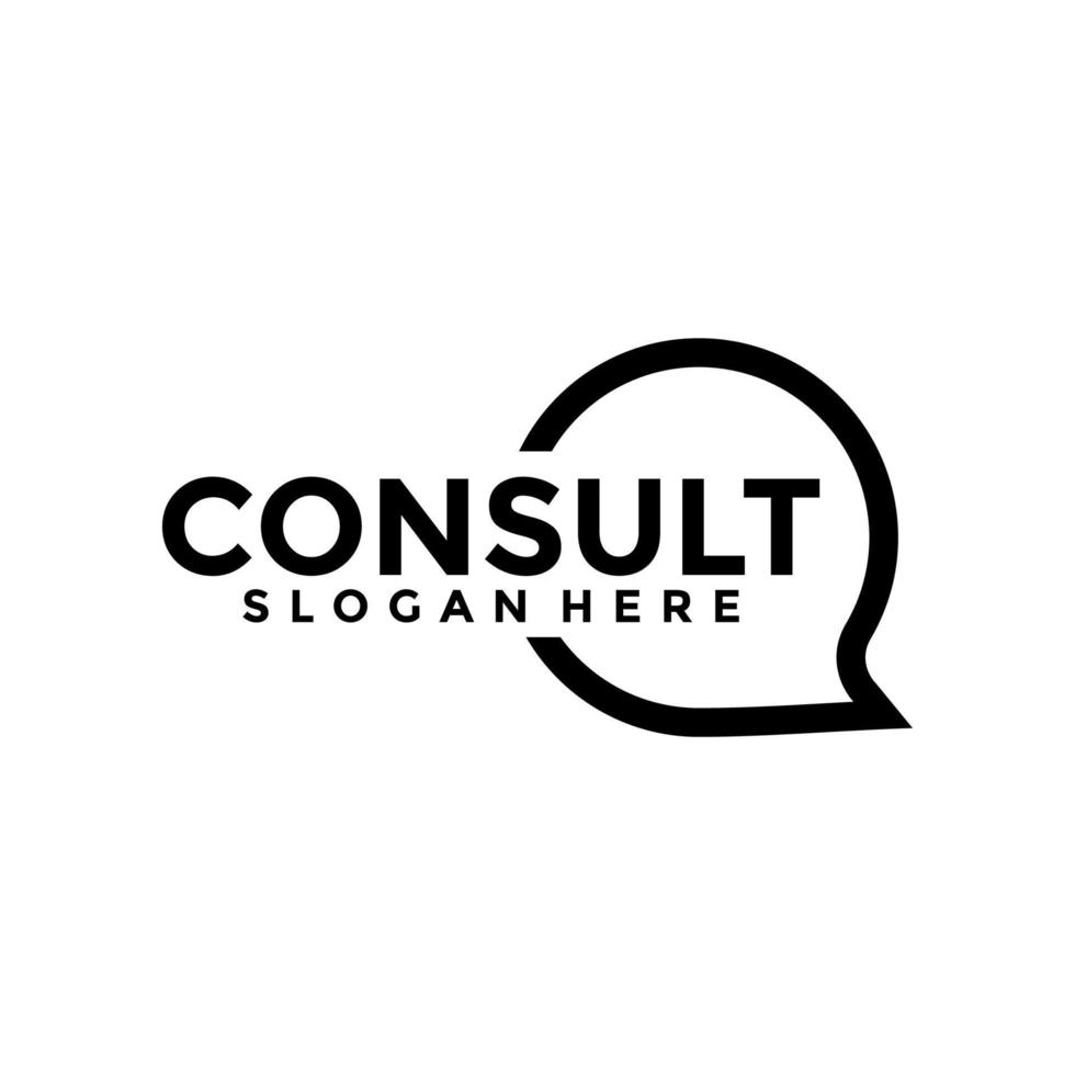 logo dell'agenzia di consulenza, consulta il modello del logo, consulta il vettore dell'icona del logo