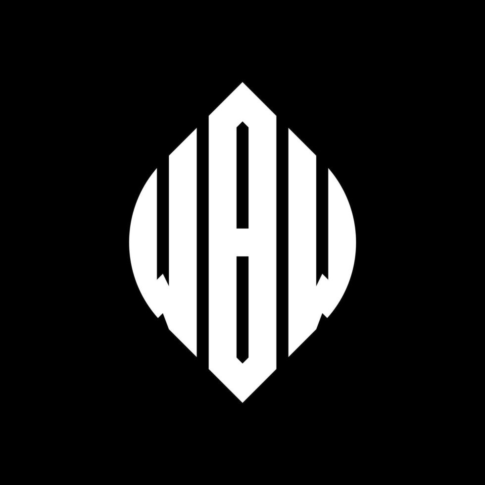 wbw circle letter logo design con forma circolare ed ellittica. wbw lettere ellittiche con stile tipografico. le tre iniziali formano un logo circolare. wbw cerchio emblema astratto monogramma lettera marchio vettore. vettore