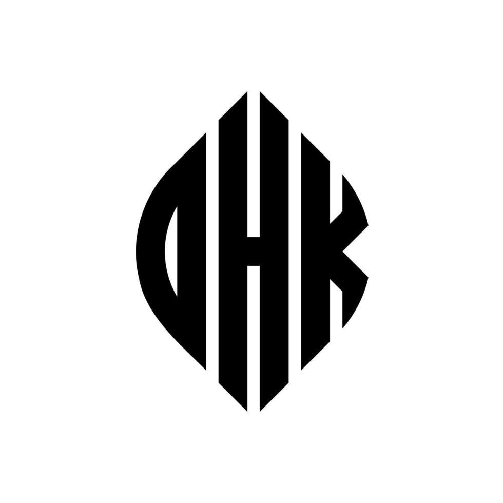dhk circle letter logo design con forma circolare ed ellittica. dhk lettere ellittiche con stile tipografico. le tre iniziali formano un logo circolare. dhk cerchio emblema astratto monogramma lettera marchio vettore. vettore