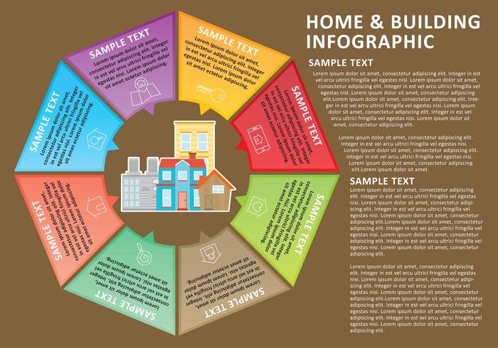 Home & Building Infographic vettore