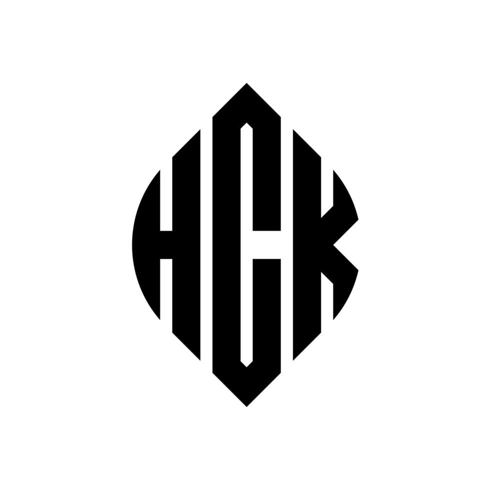 hck circle letter logo design con forma circolare ed ellittica. hck lettere ellittiche con stile tipografico. le tre iniziali formano un logo circolare. hck cerchio emblema astratto monogramma lettera marchio vettore. vettore