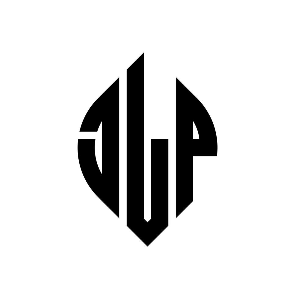 jlp circle letter logo design con forma circolare ed ellittica. jlp lettere ellittiche con stile tipografico. le tre iniziali formano un logo circolare. jlp cerchio emblema astratto monogramma lettera marchio vettore. vettore