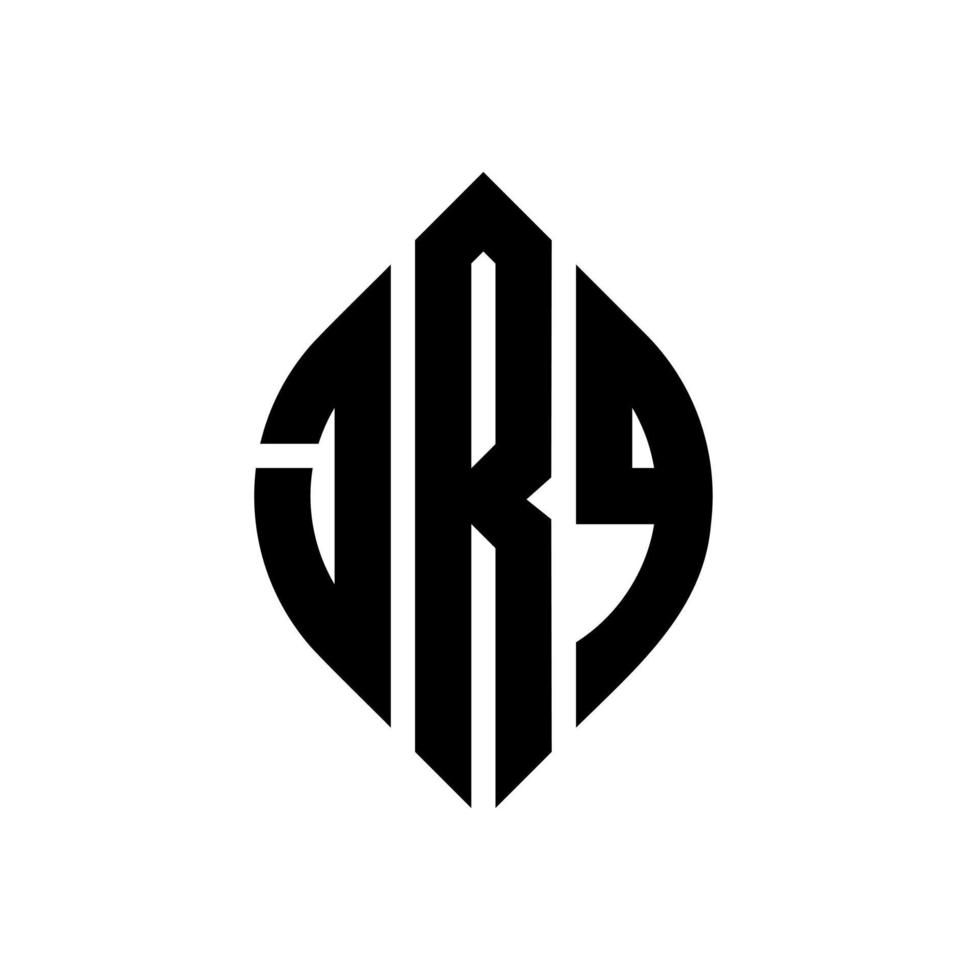 jrq circle letter logo design con forma circolare ed ellittica. jrq lettere ellittiche con stile tipografico. le tre iniziali formano un logo circolare. jrq cerchio emblema astratto monogramma lettera marchio vettore. vettore