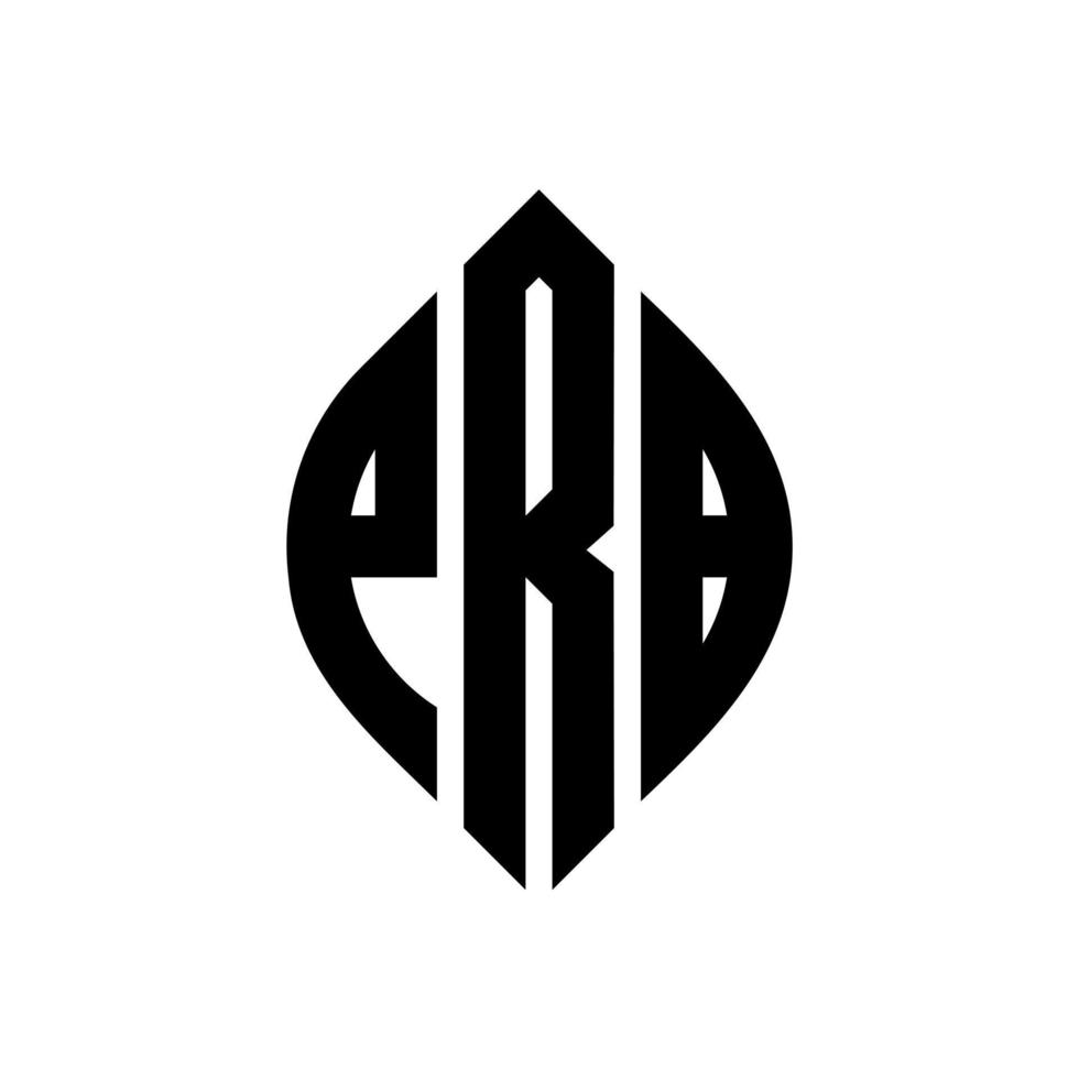 prb cerchio lettera logo design con cerchio ed ellisse. prb lettere ellittiche con stile tipografico. le tre iniziali formano un logo circolare. prb cerchio emblema astratto monogramma lettera marchio vettore. vettore