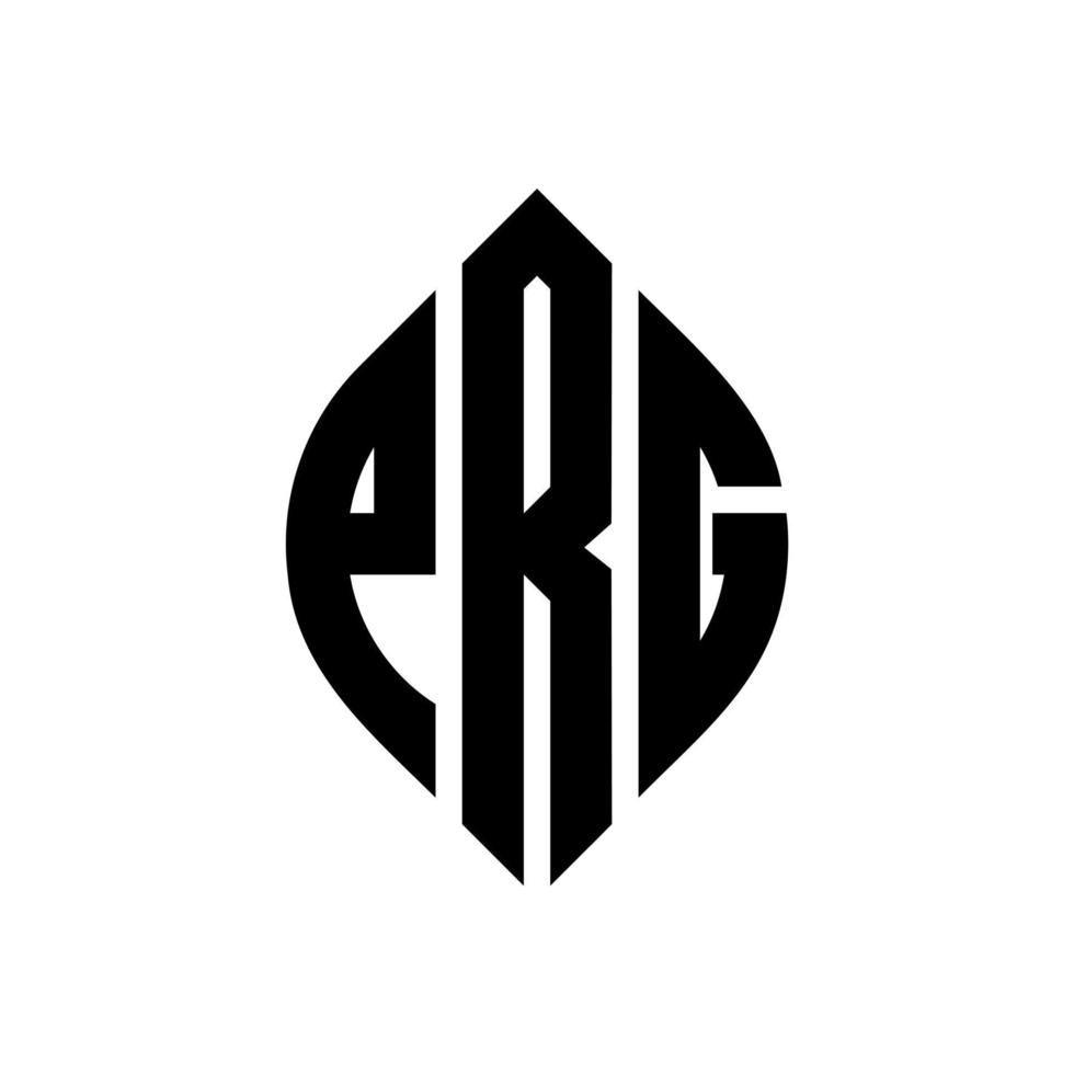 prg circle letter logo design con forma circolare ed ellittica. prg lettere ellittiche con stile tipografico. le tre iniziali formano un logo circolare. prg cerchio emblema astratto monogramma lettera marchio vettore. vettore