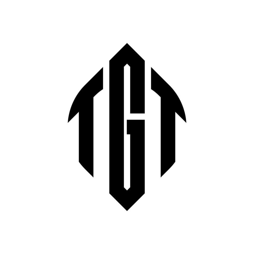 tgt cerchio lettera logo design con cerchio ed ellisse. tgt lettere ellittiche con stile tipografico. le tre iniziali formano un logo circolare. tgt cerchio emblema astratto monogramma lettera marchio vettore. vettore