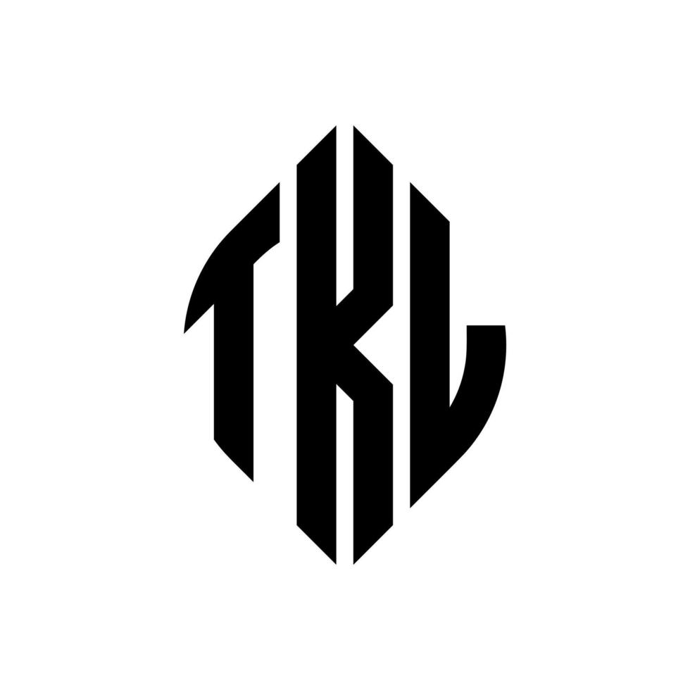 tkl cerchio lettera logo design con cerchio ed ellisse. tkl lettere ellittiche con stile tipografico. le tre iniziali formano un logo circolare. tkl cerchio emblema astratto monogramma lettera marchio vettore. vettore