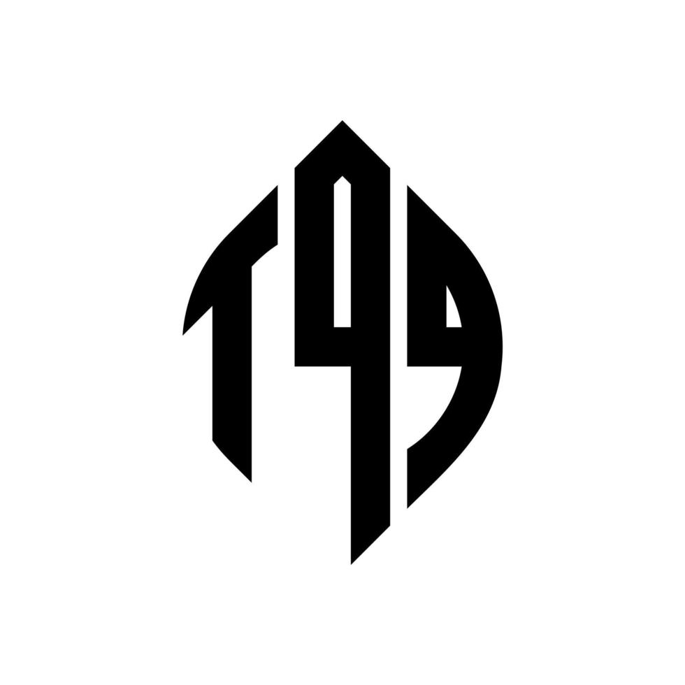 tqq cerchio lettera logo design con cerchio ed ellisse. tqq lettere ellittiche con stile tipografico. le tre iniziali formano un logo circolare. tqq cerchio emblema astratto monogramma lettera marchio vettore. vettore