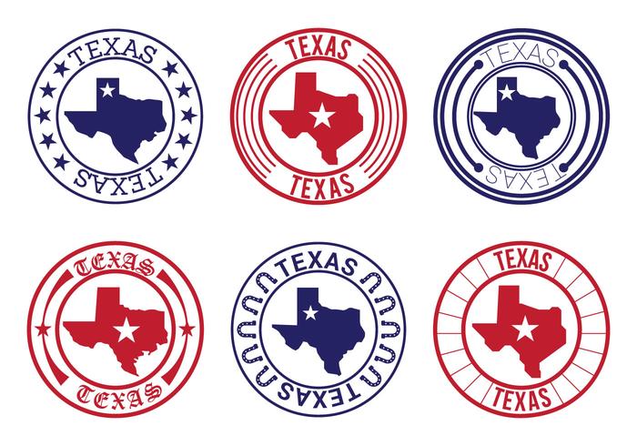 Vettori di Badge Mappa Texas